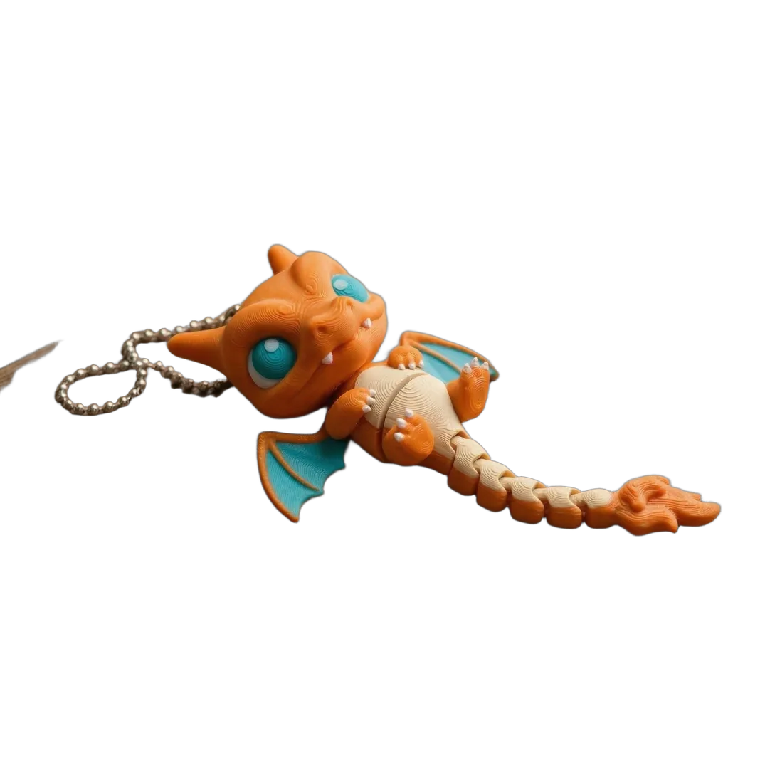 Chibi Flexi Drache Keychain