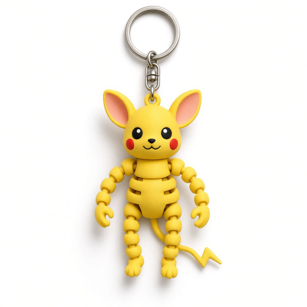 Flexi Pikachu Keychain